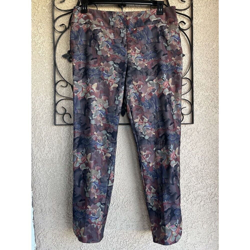 Soft Surroundings Floral Print Ankle Pants - Size Large- Multicolor